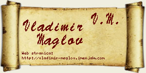 Vladimir Maglov vizit kartica